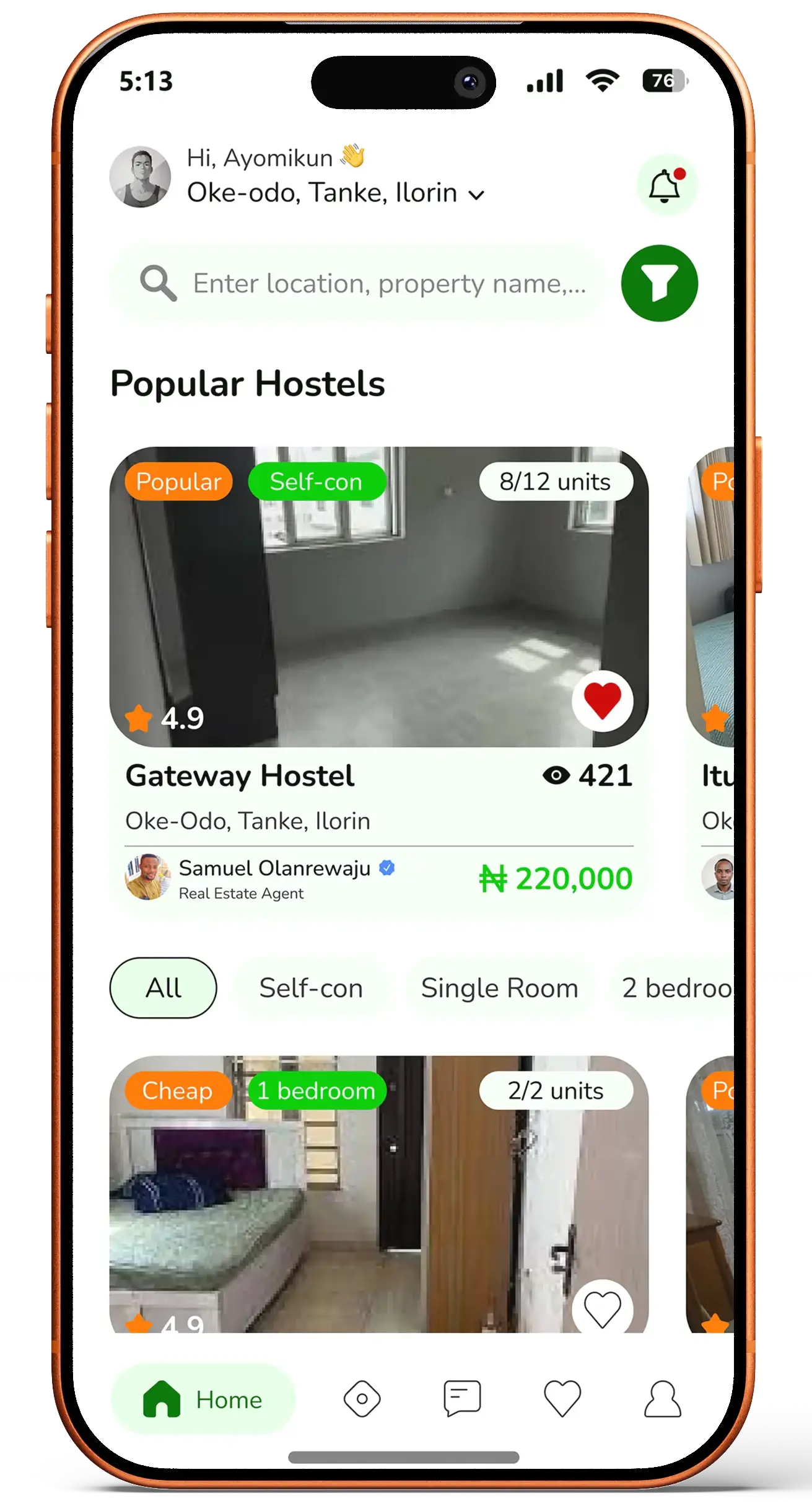 Property Listing Interface